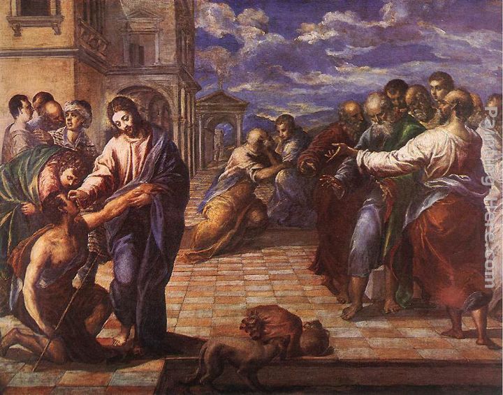 Christ Healing the Blind painting - El Greco Christ Healing the Blind art painting